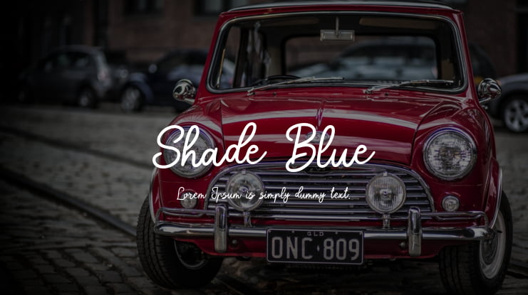Shade Blue Font