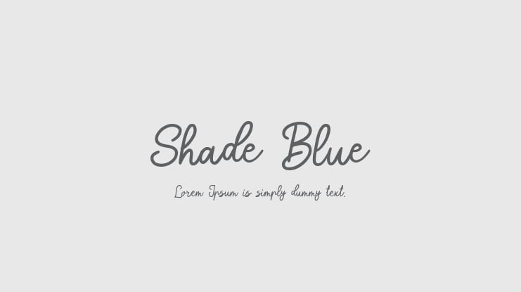 Shade Blue Font
