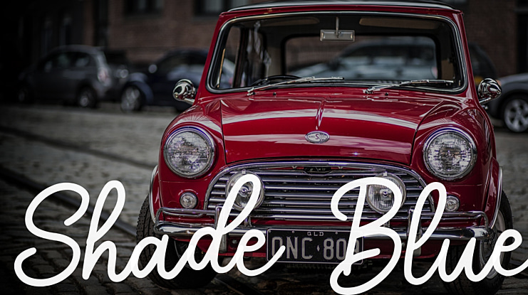 Shade Blue Font