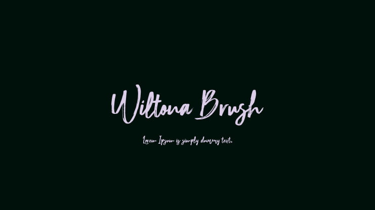 Wiltona Brush Font Family