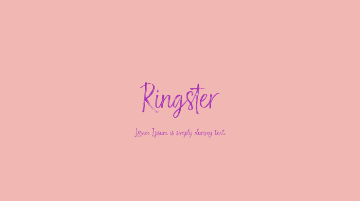 Ringster Font Family