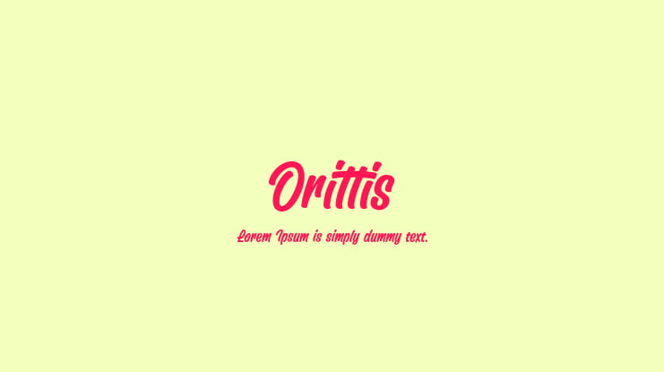 Orittis Font