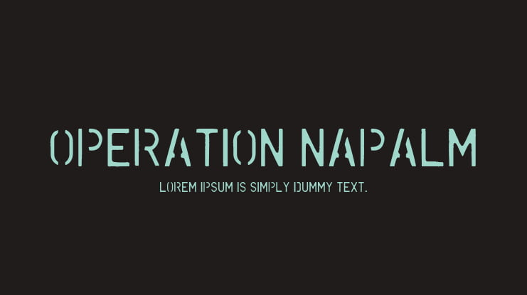 Operation Napalm Font Family