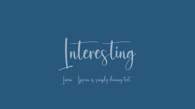 Interesting Font