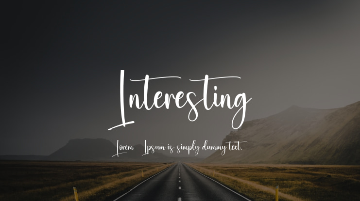 Interesting Font