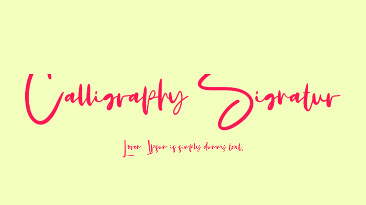 Calligraphy Signatur Font