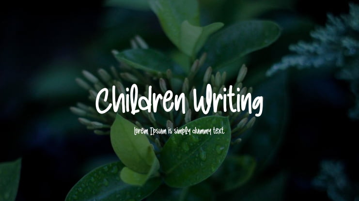 Children Writing Font