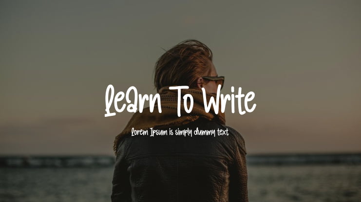 Learn To Write Font
