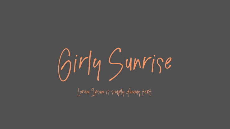 Girly Sunrise Font