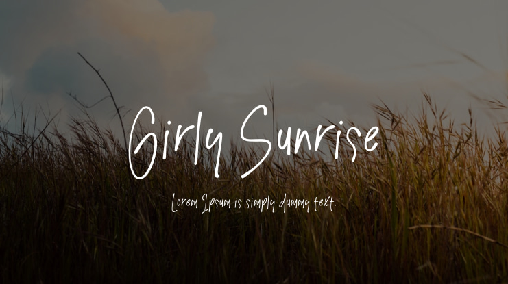 Girly Sunrise Font