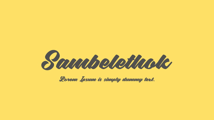Sambelethok Font