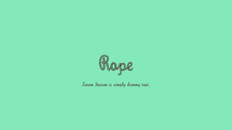 Rope Font