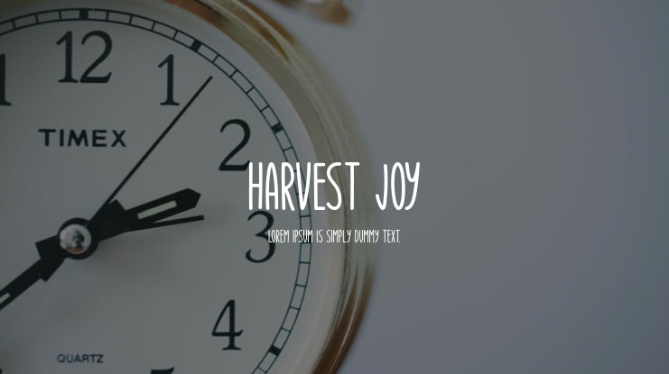 Harvest Joy Font