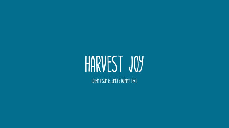 Harvest Joy Font