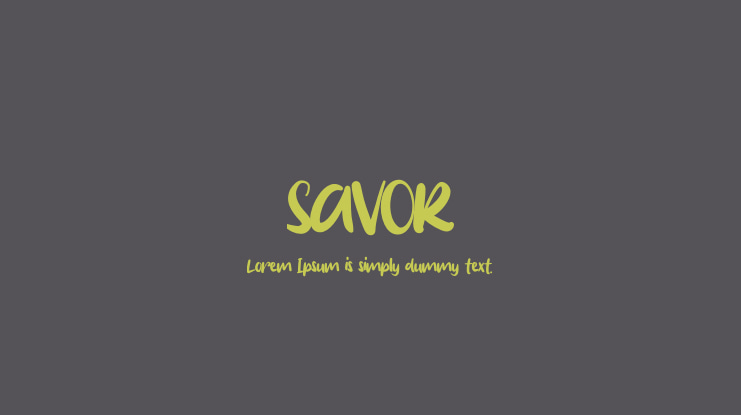 SAVOR Font