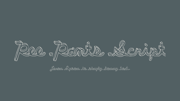 Pee Pants Script Font