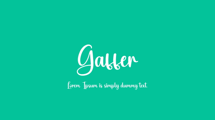 Gaffer Font