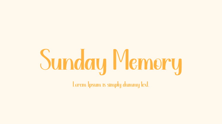Sunday Memory Font