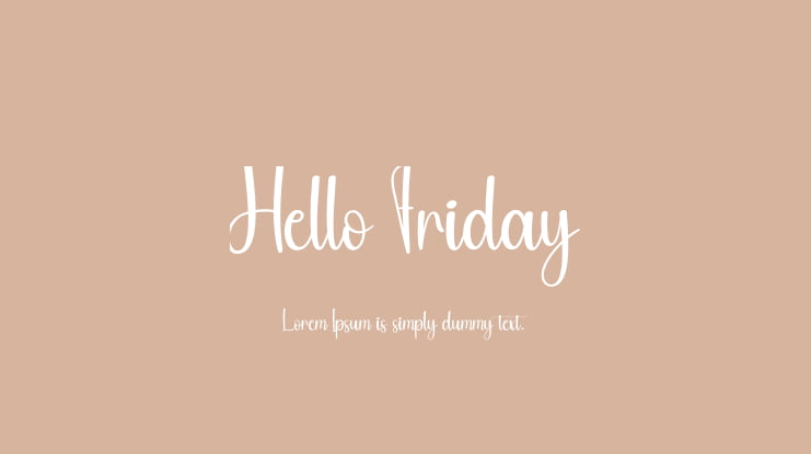 Hello Friday Font