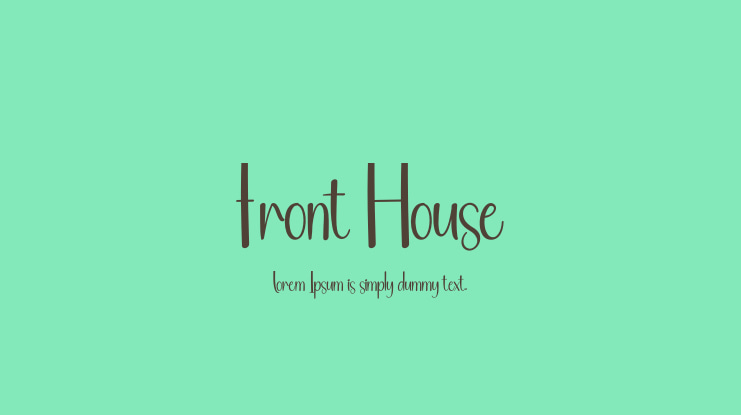 Front House Font