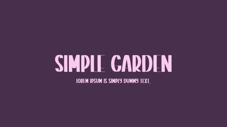 Simple Garden Font