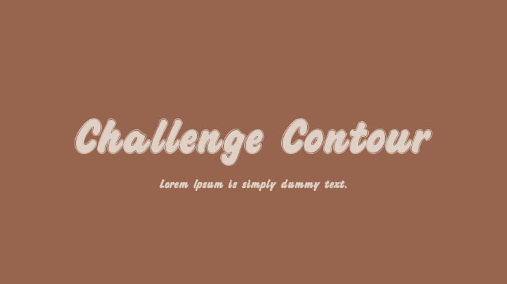 Challenge Contour Font Family