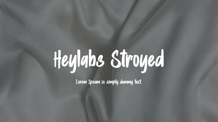 Heylabs Stroyed Font