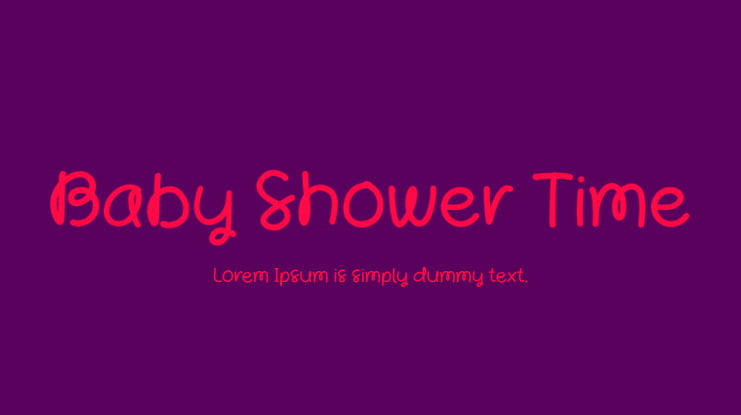 Baby Shower Time Font