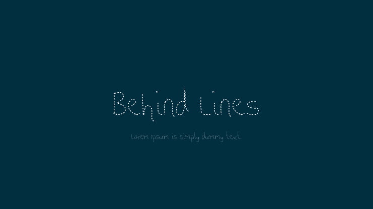 Behind Lines Font