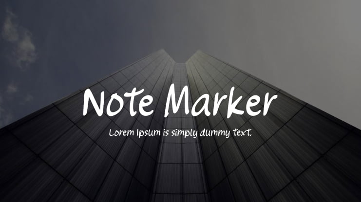 Note Marker Font