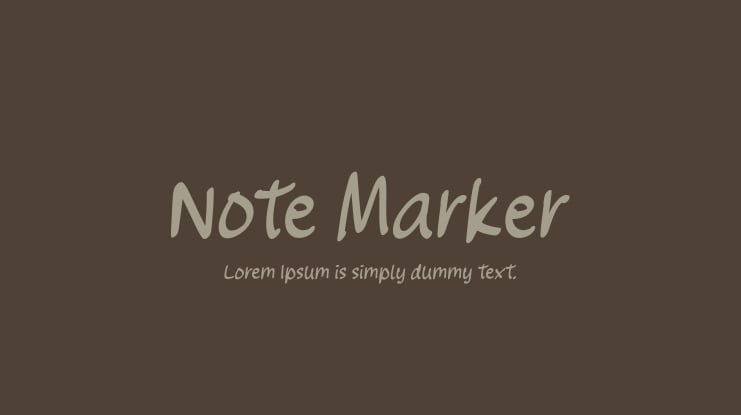 Note Marker Font