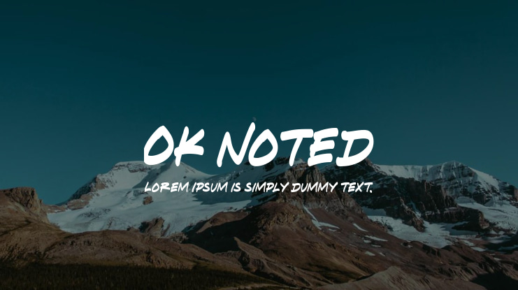 Ok Noted Font