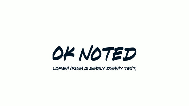Ok Noted Font
