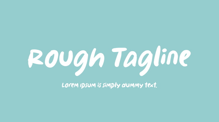 Rough Tagline Font