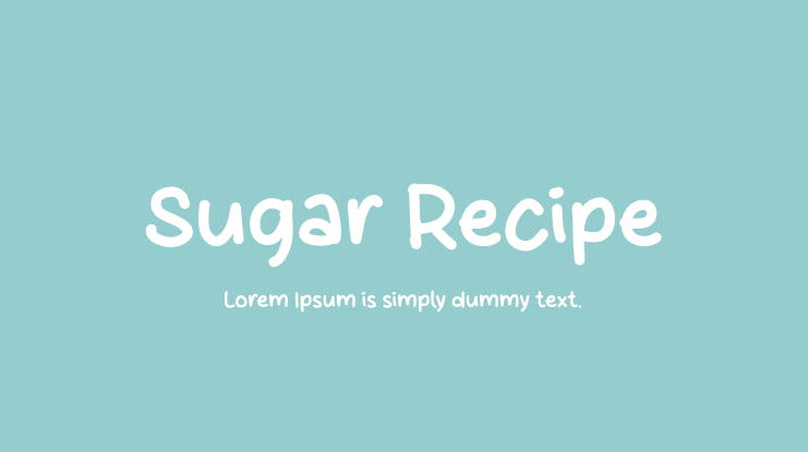 Sugar Recipe Font