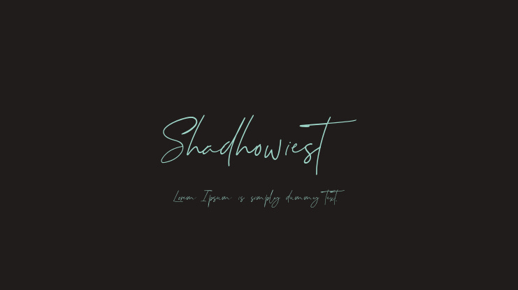 Shadhowiest Font