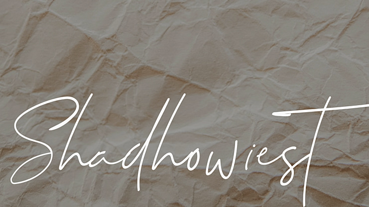 Shadhowiest Font