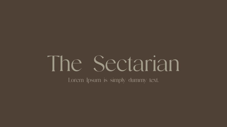 The Sectarian Font Family