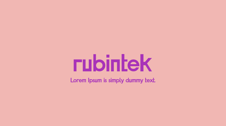 rubintek Font Family