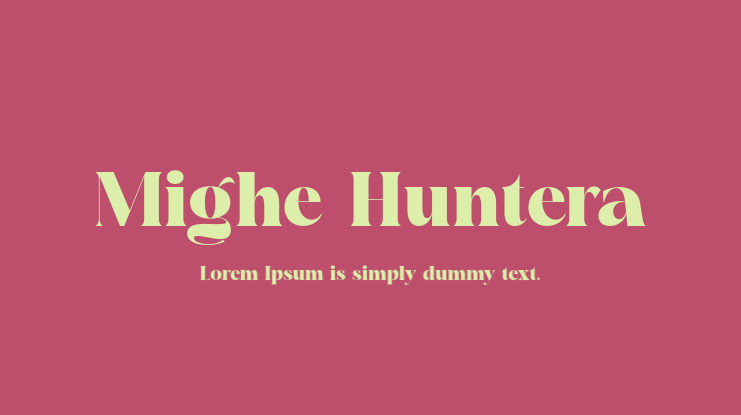 Mighe Huntera Font