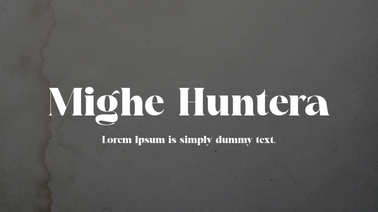 Mighe Huntera Font