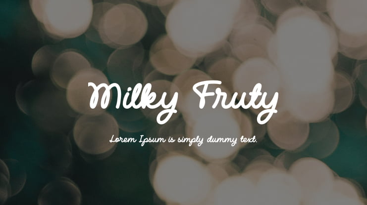 Milky Fruty Font Family