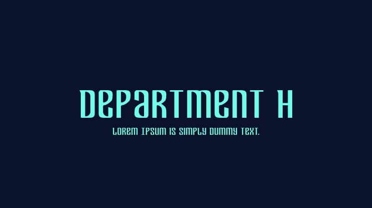 Department H Font Family