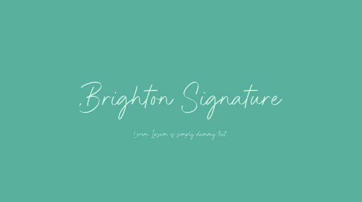 Brighton Signature Font