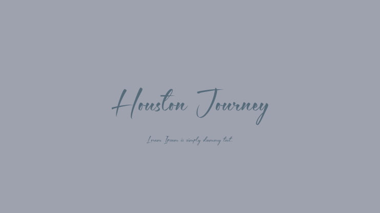 Houston Journey Font