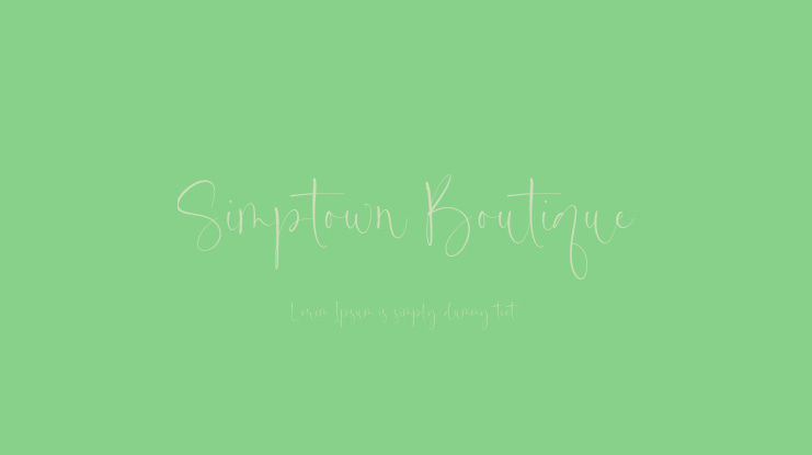 Simptown Boutique Font