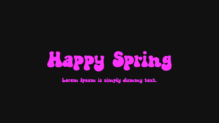 Happy Spring Font