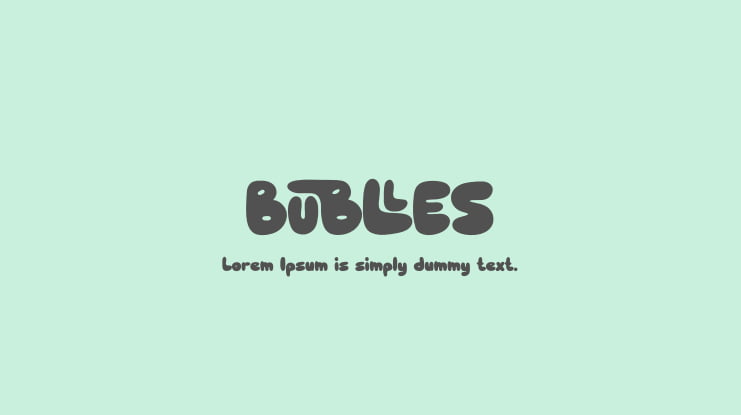 BUBLLES Font