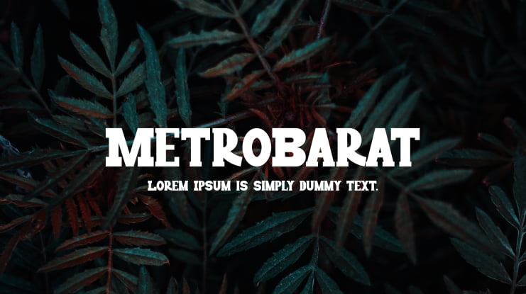 MetroBarat Font