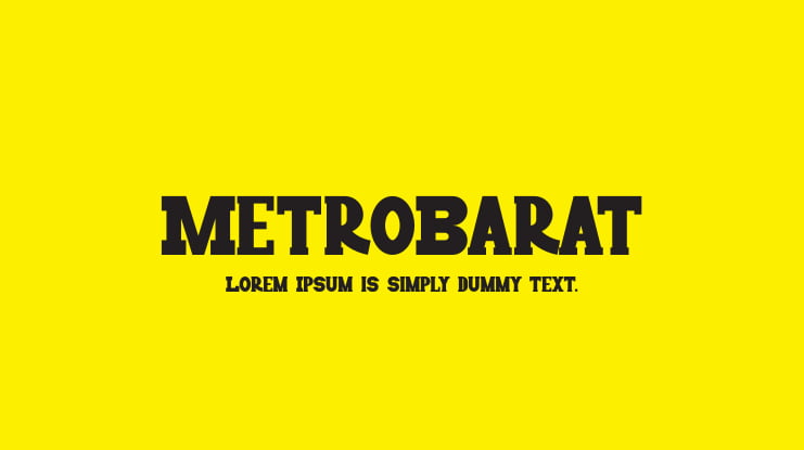 MetroBarat Font